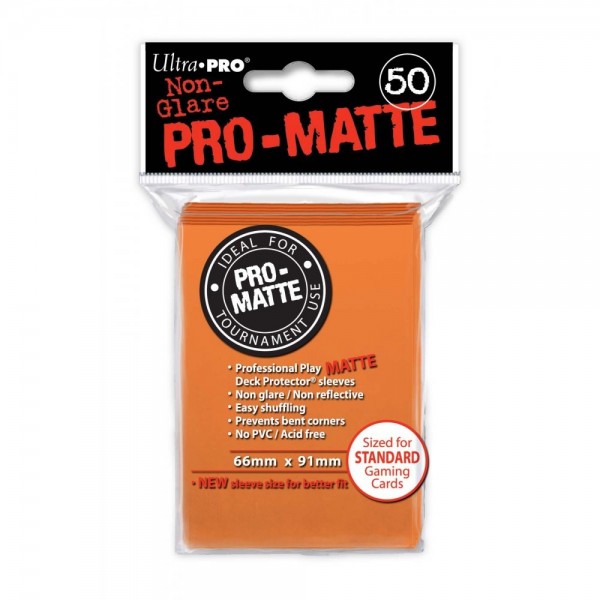 Standard Sleeves Pro-Matte Orange 50