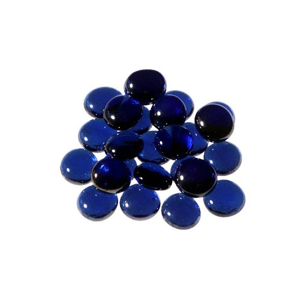 Dark Blue Glass Gaming Stones