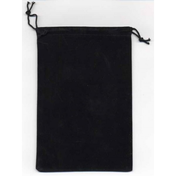 Large Black Velour Dice Bag