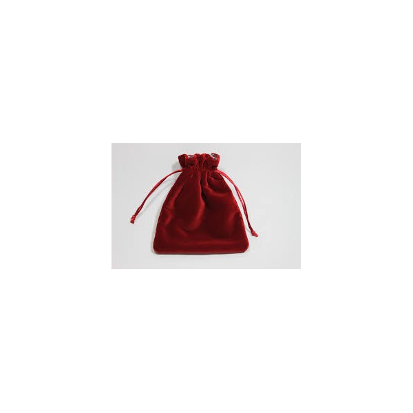 Small Red Velour Dice Bag