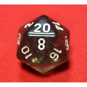 Smoke with White Translucent Polyhedral 7 - Die Set