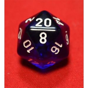 Blue with White Translucent Polyhedral 7 - Die Set