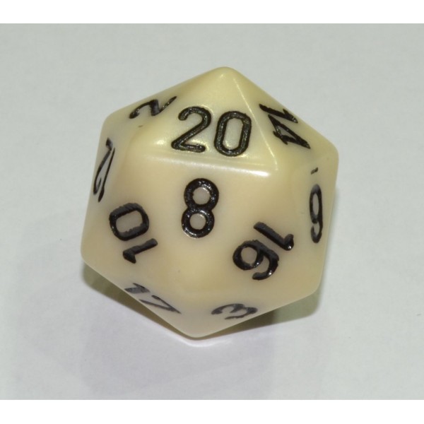 Ivory with Black Opaque Polyhedral 7-Die Set