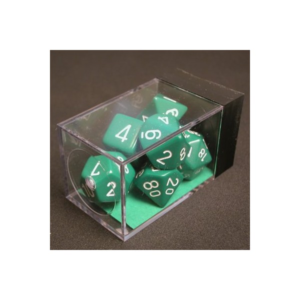 Red with White Opaque Polyhedral 7-Die Set
