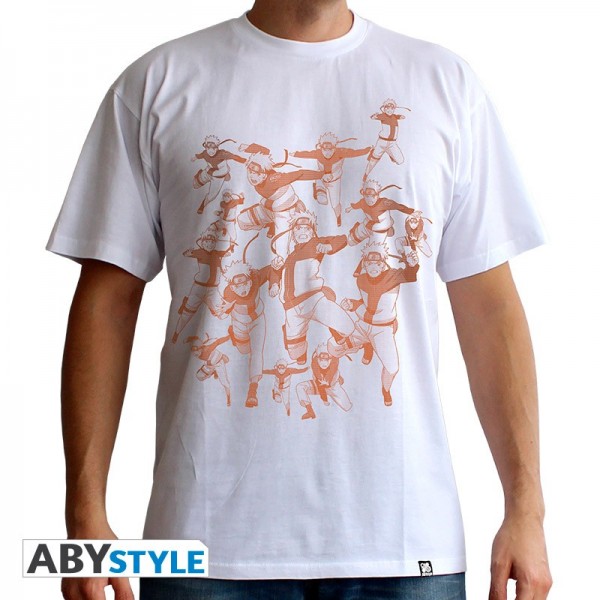 Naruto Shippuden - T-shirt "Multiple Clones" White - X-Large