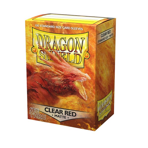 Dragon Shield Standard Sleeves - Matte Clear Red (100)