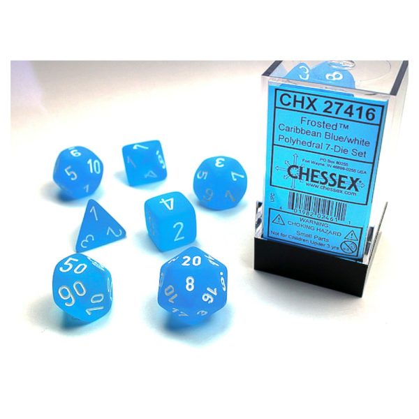 Frosted Carribean Blue/white 7-Die Set