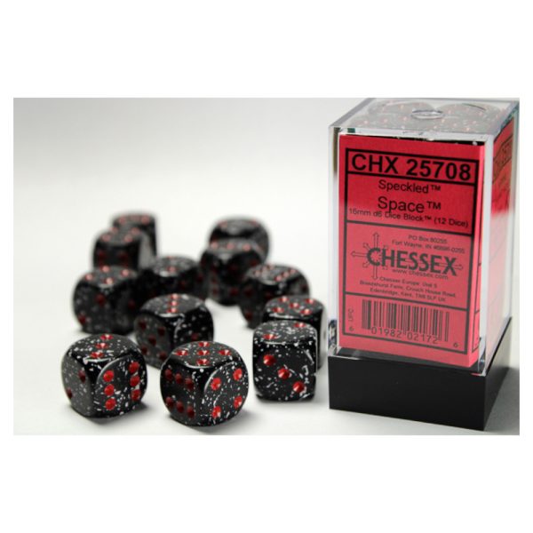 Speckled 16mm d6 Space Dice Block