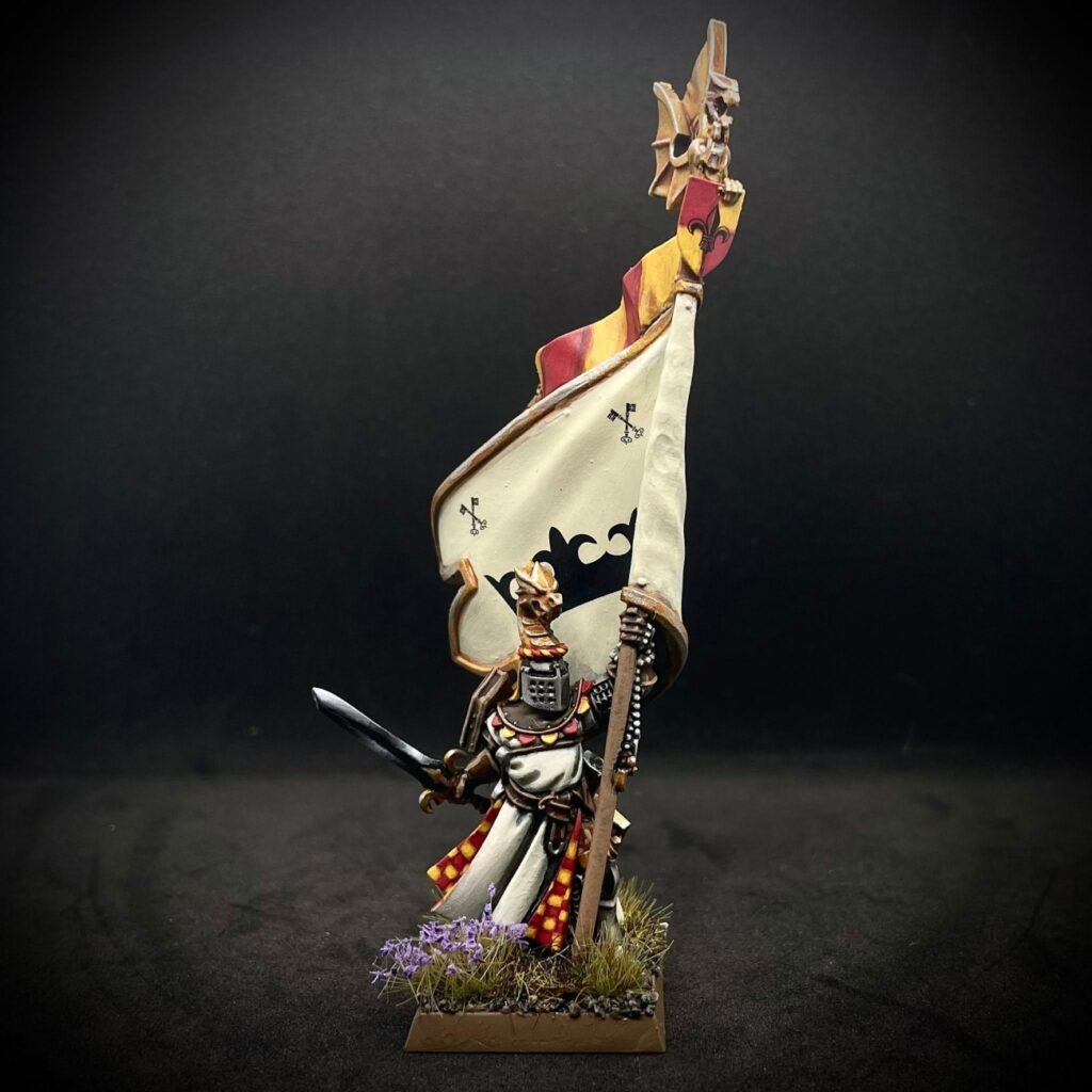 Bretonnian Battle Standard bearer on foot by Doc [3-0]