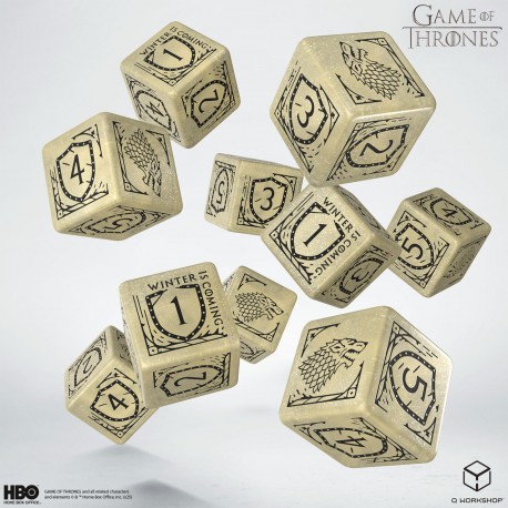 Q Workshop Game of Thrones Stark D6 Dice Set