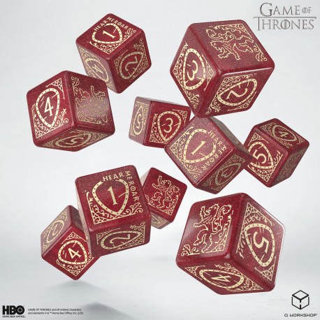 Q Workshop Game of Thrones Lannister D6 Dice Set