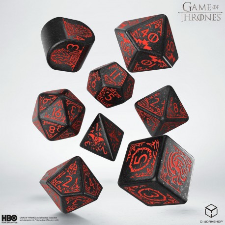 Q Workshop Game of Thrones Targaryen Dice Set