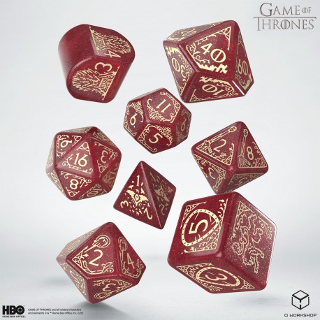Q Workshop Game of Thrones Lannister Dice Set