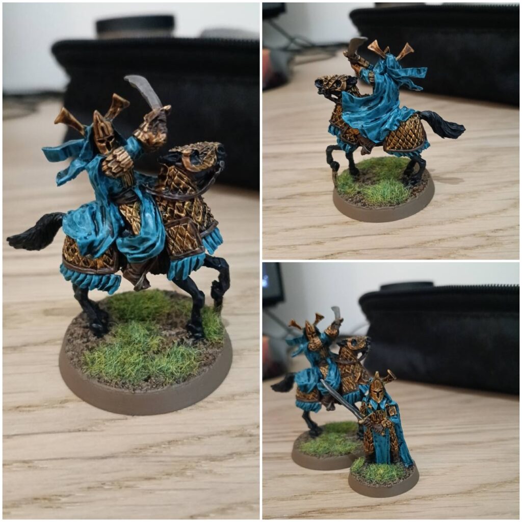 Amdur, Lord of the Blades, mounted by Donatos