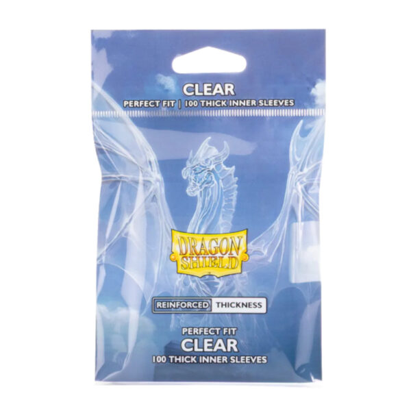 Dragon Shield Standard size Perfect fit - Inner Sleeves - Thick Inner Clear (100 Sleeves)