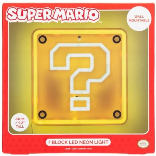 Super Mario Question Block Wall Mountable LED Neon Light