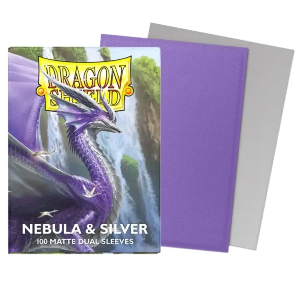 Dragon Shield Nebula & Silver – Matte Dual Sleeves (100pcs)